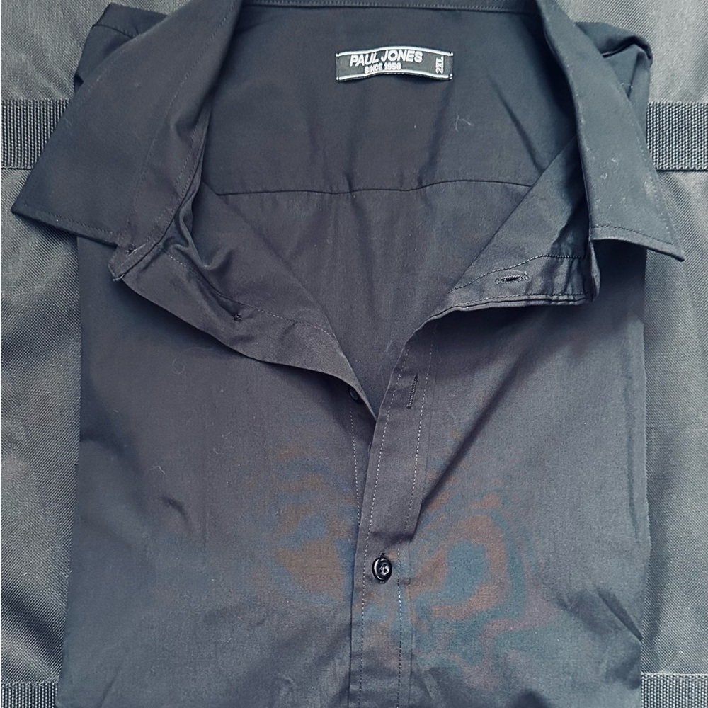 Paul Jones Men's Black Dress Shirt Size XXL